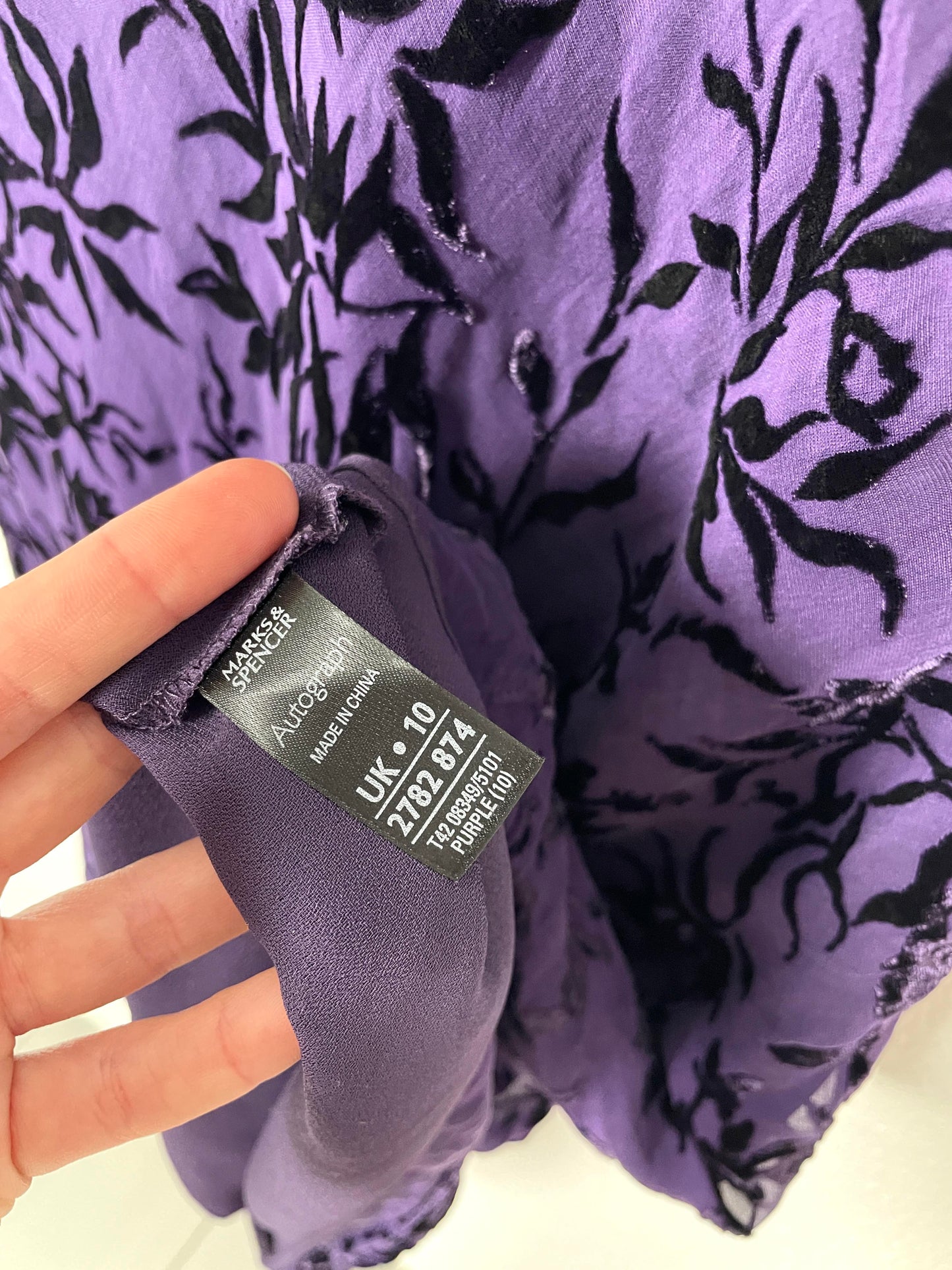 Vintage Purple Velvet Dress