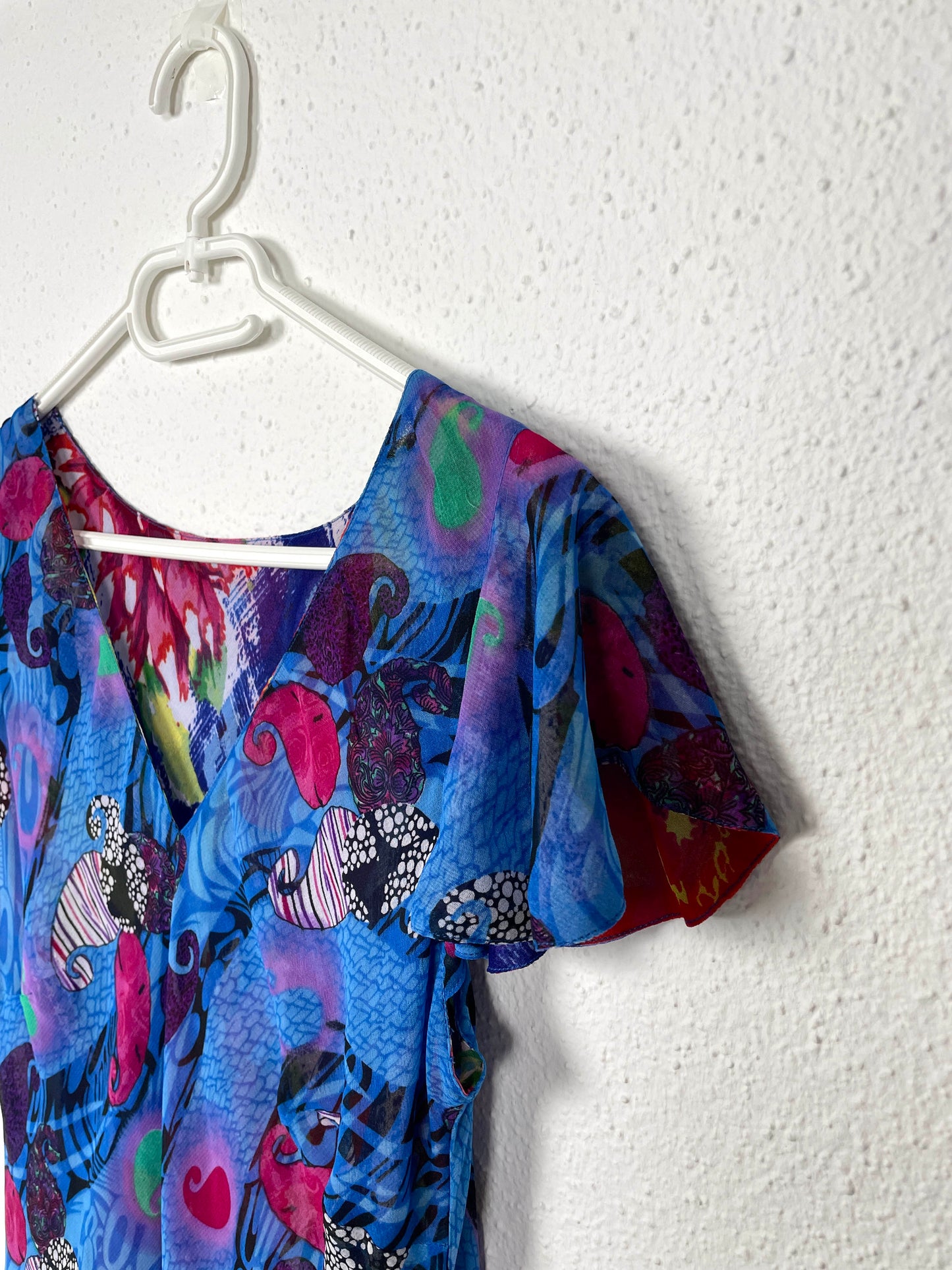 Vintage Y2K Two-Tone Reversible Floral Dress