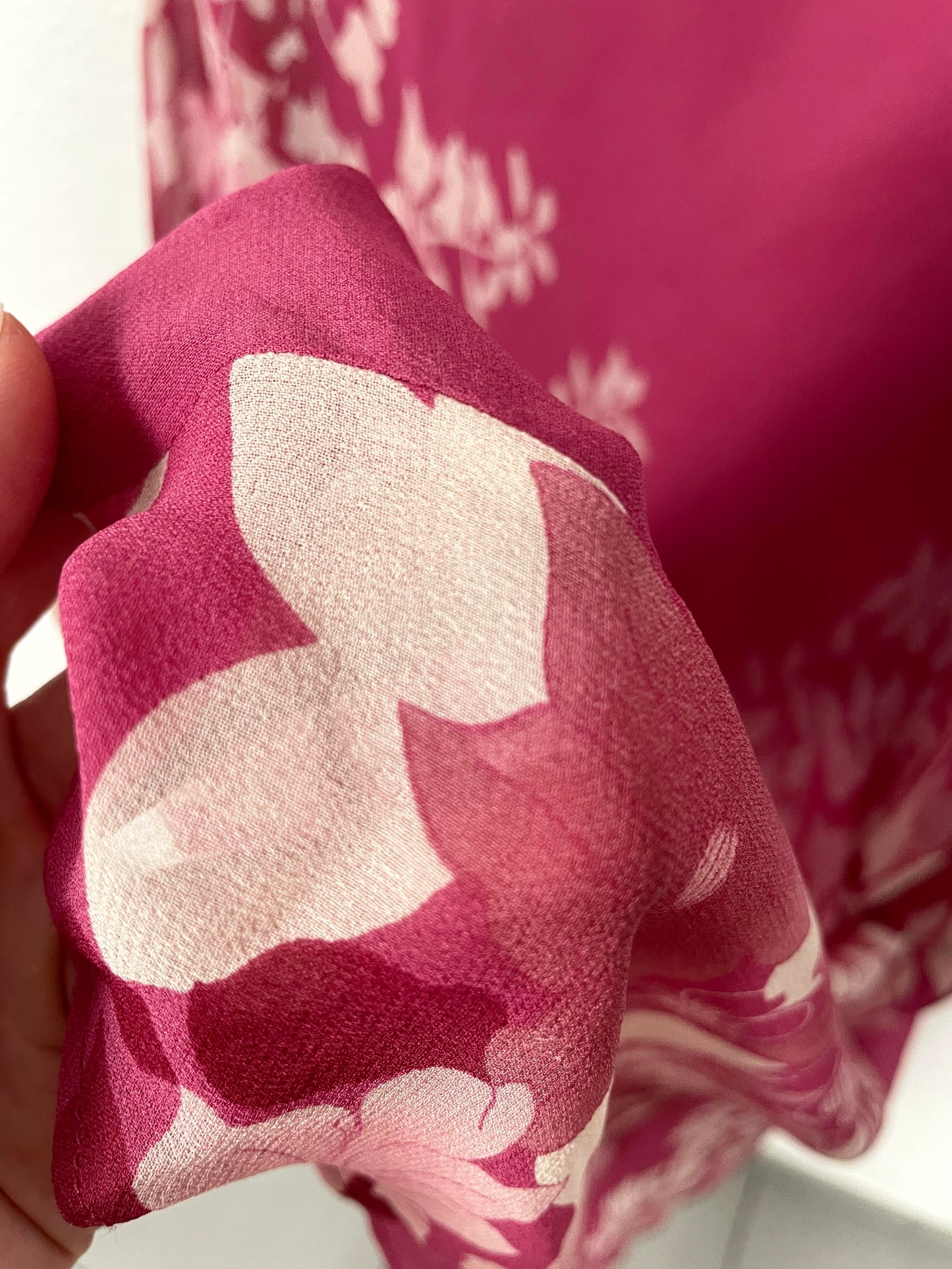 Vintage Floral Silk Dress