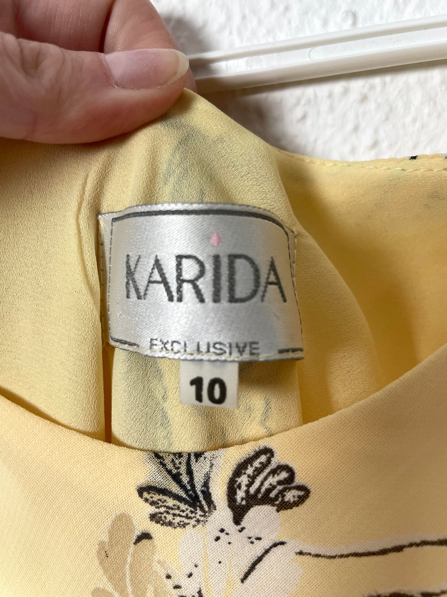 Karida Vintage yellow Floral Dress