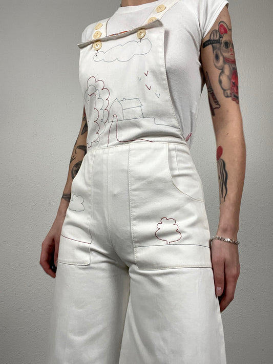 Vintage 70s Embroidered Jumpsuit