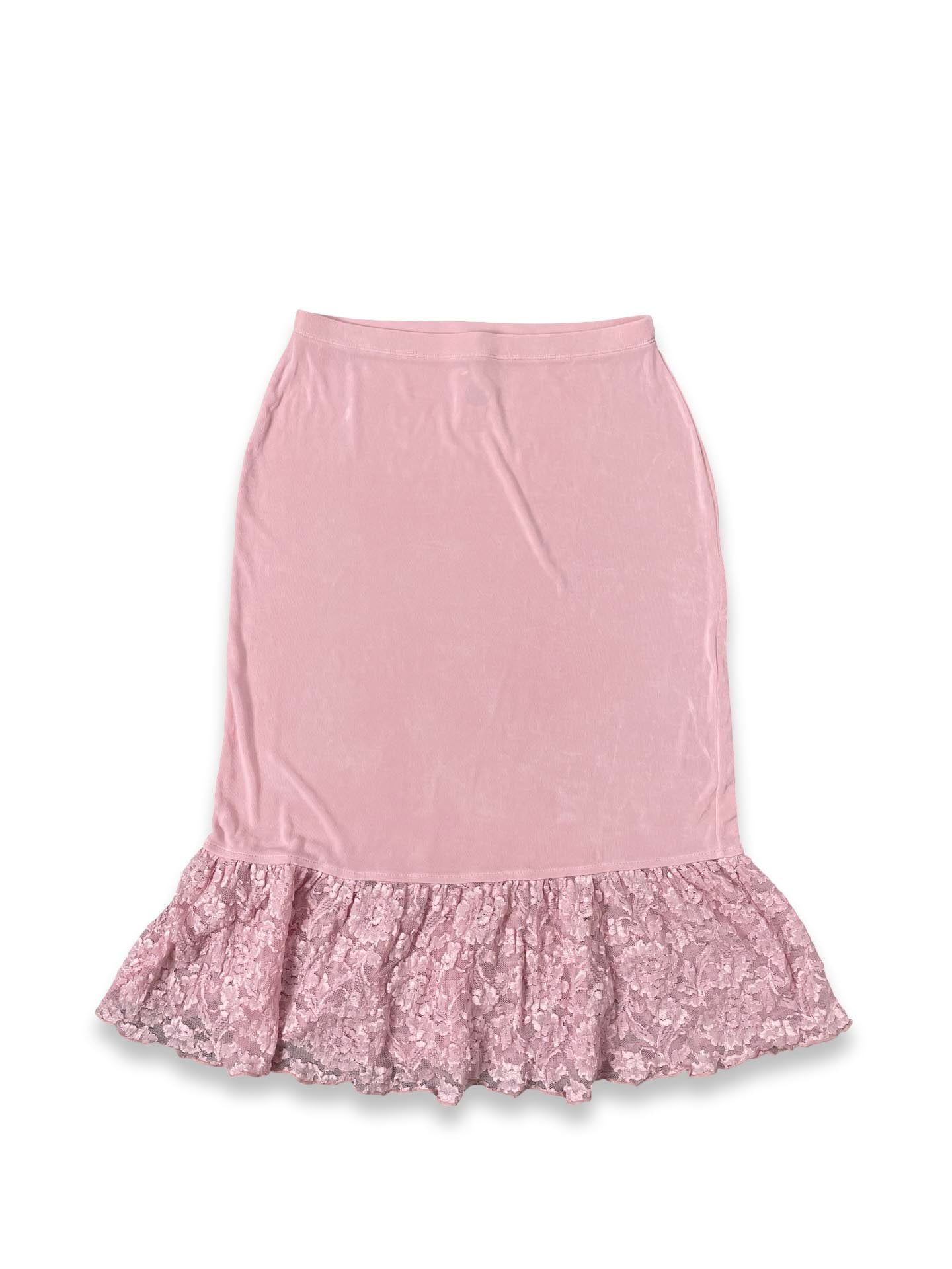 Vintage Pink Midi Skirt