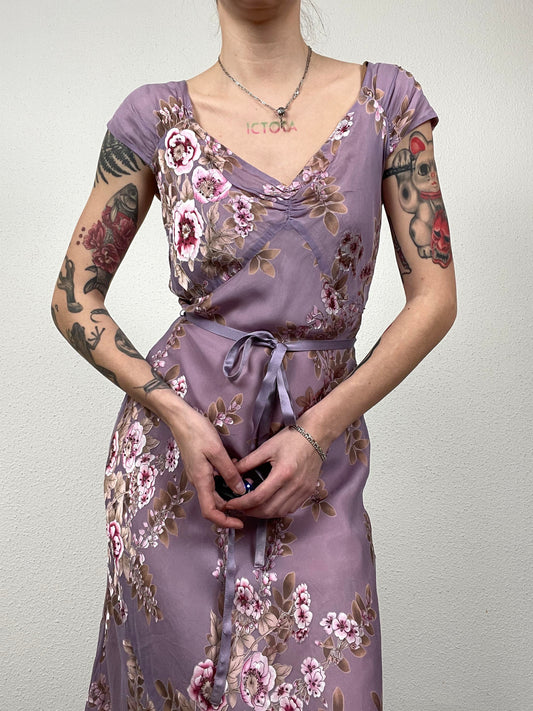 Monsoon Vintage Silk & Viscose Floral Dress