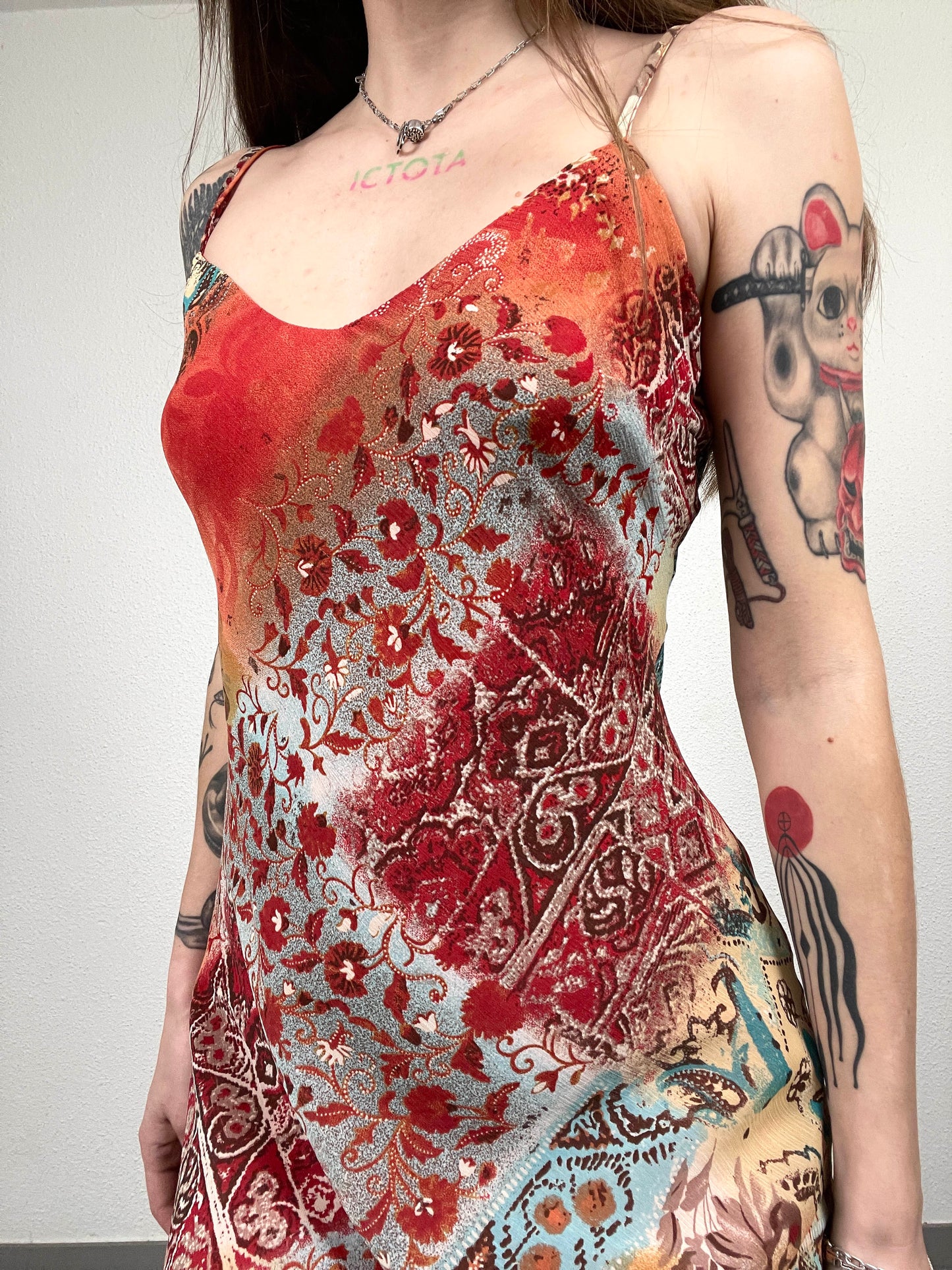 Per Una Vintage Y2K Floral Asymmetric Dress