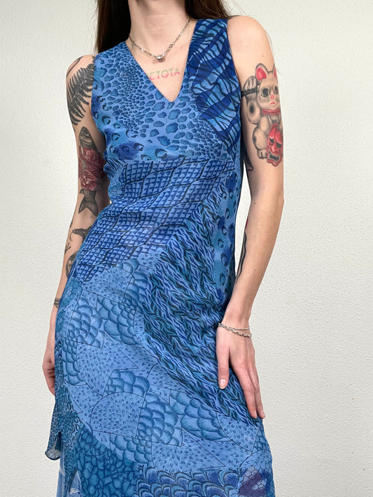 Vintage Y2K Reversible Asymmetrical Dress