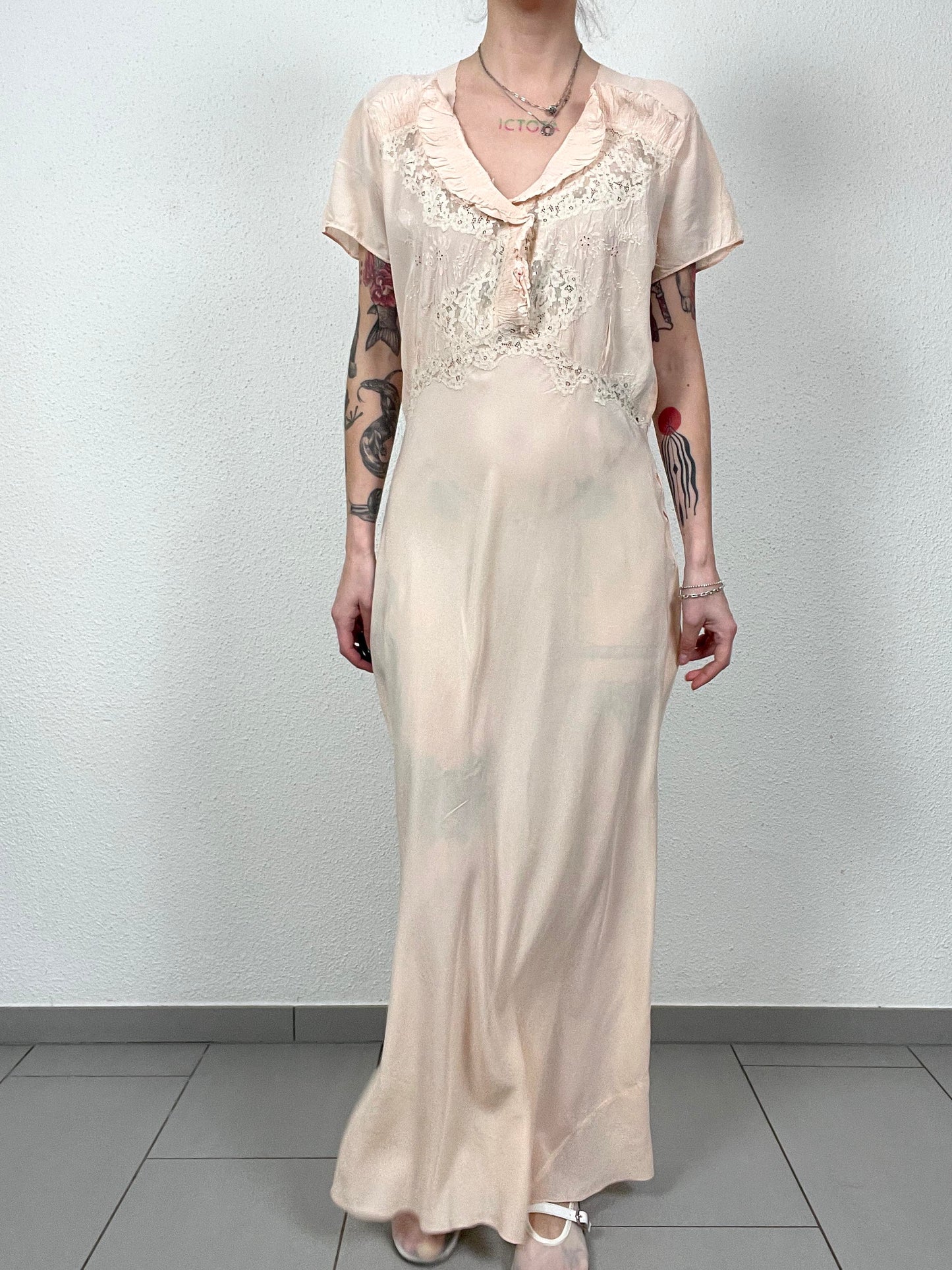 Vintage 50s Silk Dress