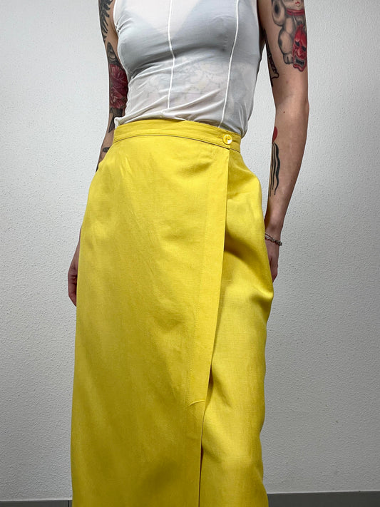 Vintage yellow Maxi Skirt