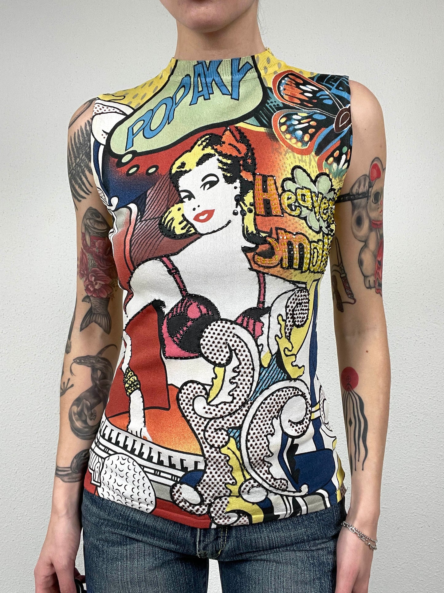 Vintage Pop Art Printed Top