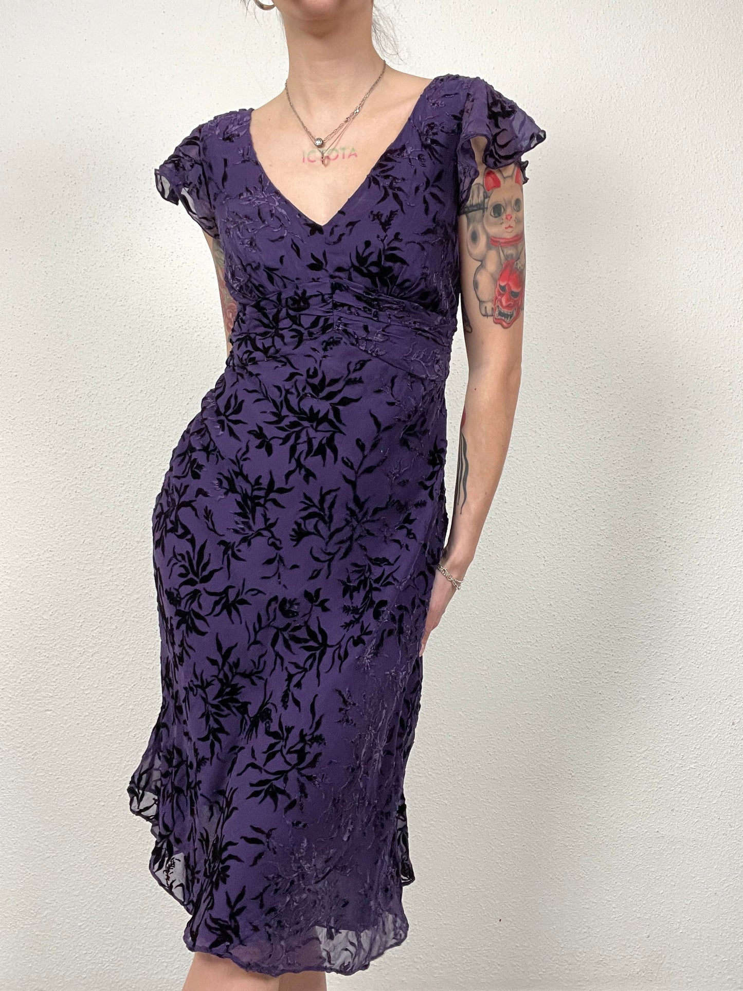 Vintage Purple Velvet Dress