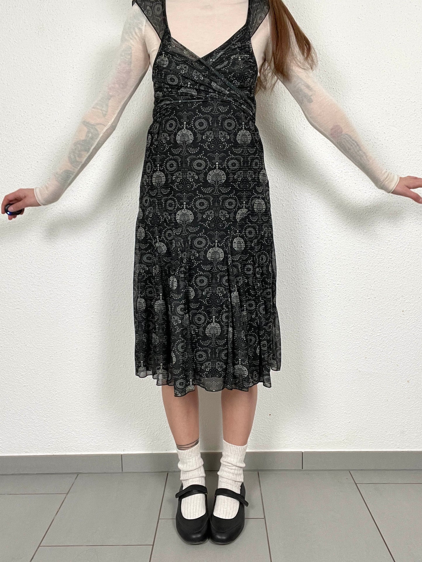 Kookai Vintage Mesh Floral Dress (00s)