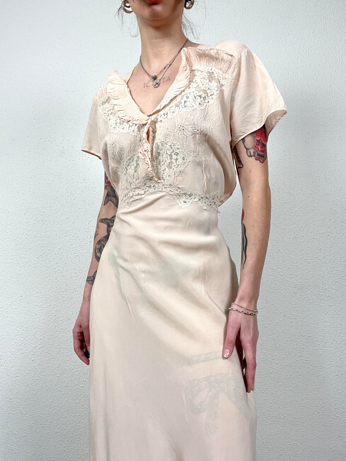 Vintage 50s Silk Dress