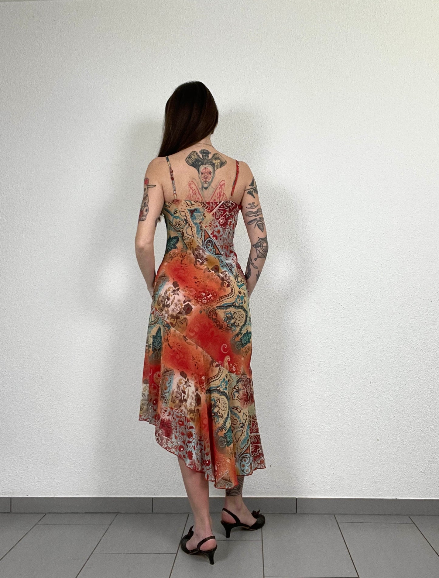 Per Una Vintage Y2K Floral Asymmetric Dress