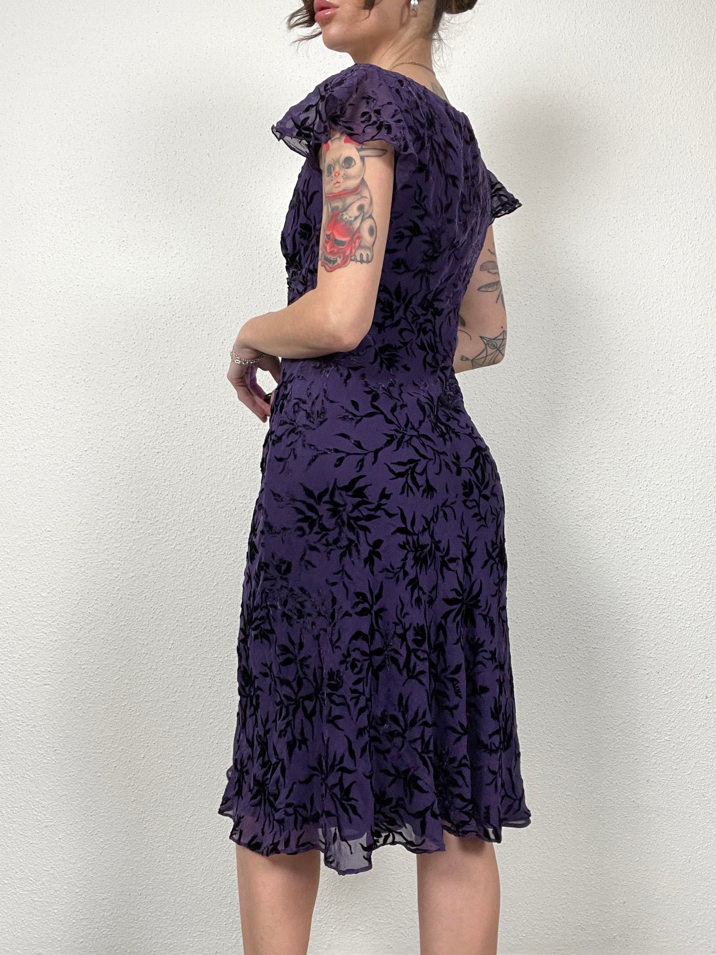 Vintage Purple Velvet Dress