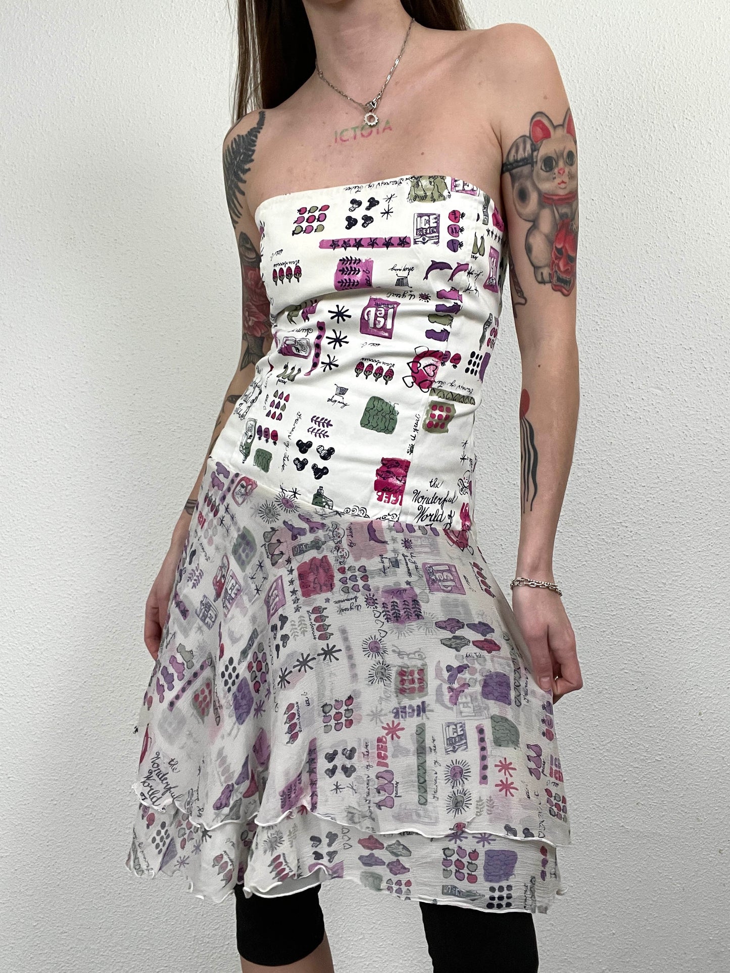 ICEBERG Vintage Print Dress