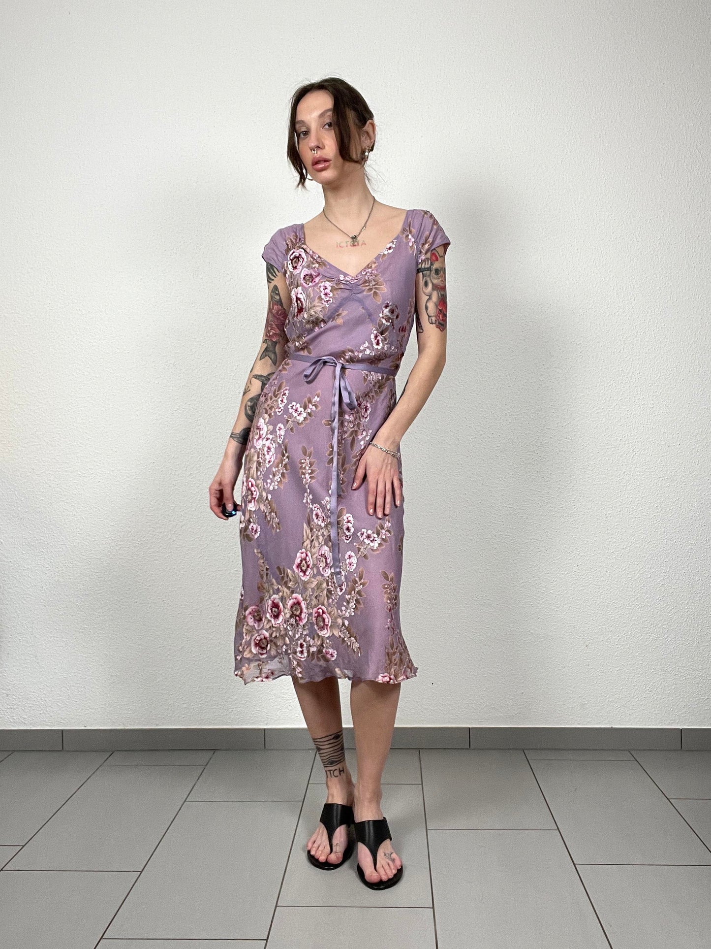 Monsoon Vintage Silk & Viscose Floral Dress