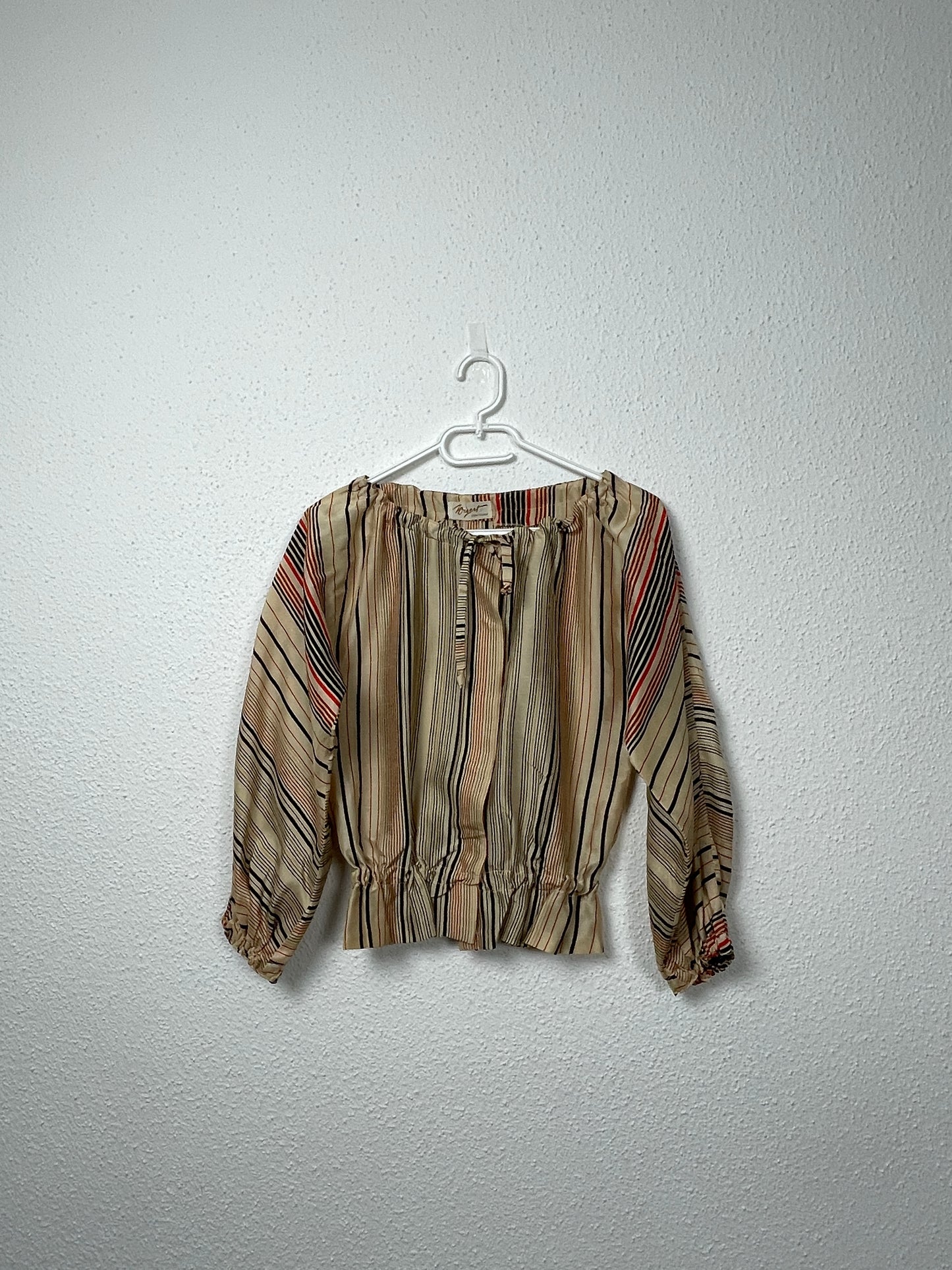 Late 70s Vintage Striped Blouse