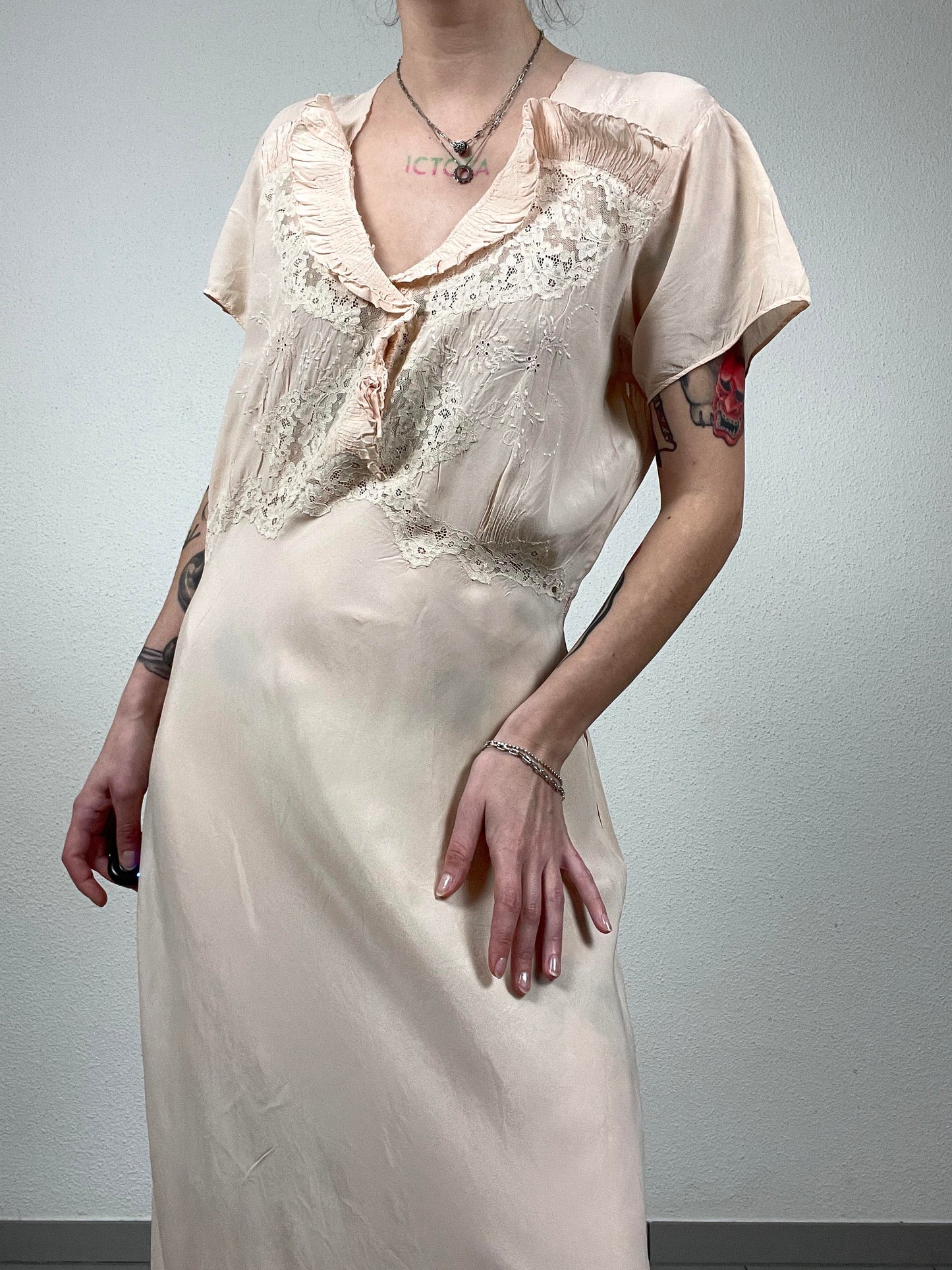 Vintage 50s Silk Dress