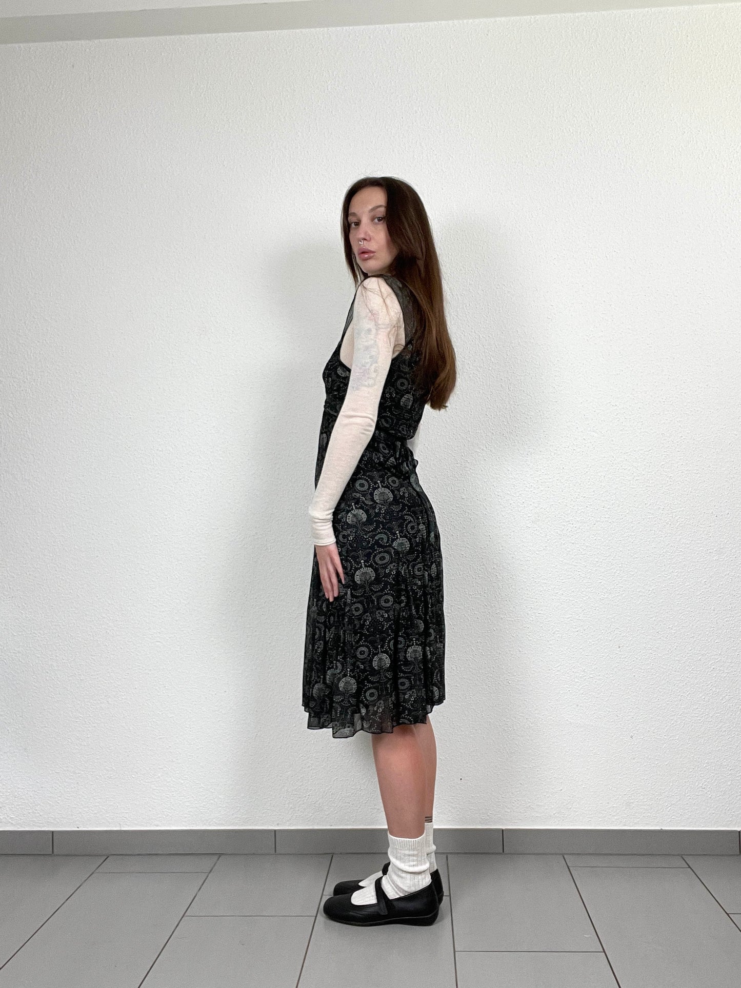 Kookai Vintage Mesh Floral Dress (00s)