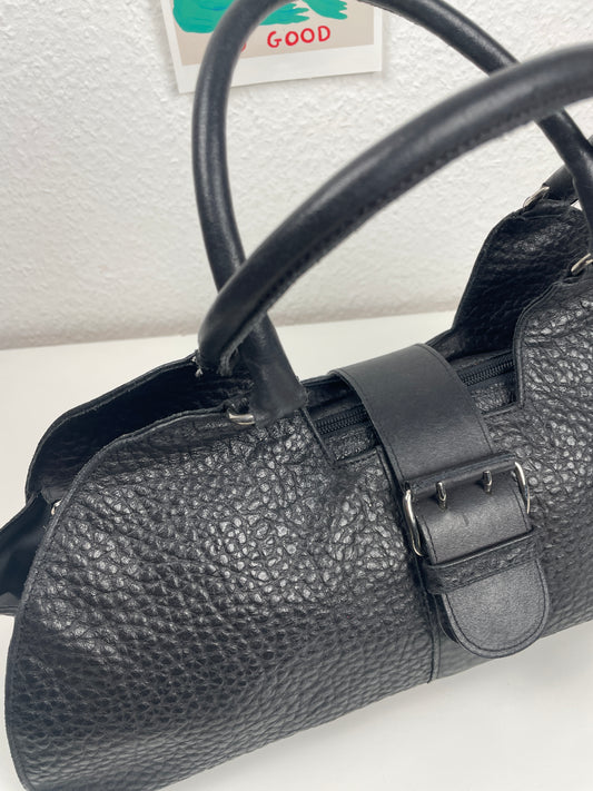 Vintage Y2K Black Leather Bag - 2000s