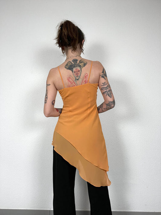 Vintage Y2K Asymmetric Layered Top