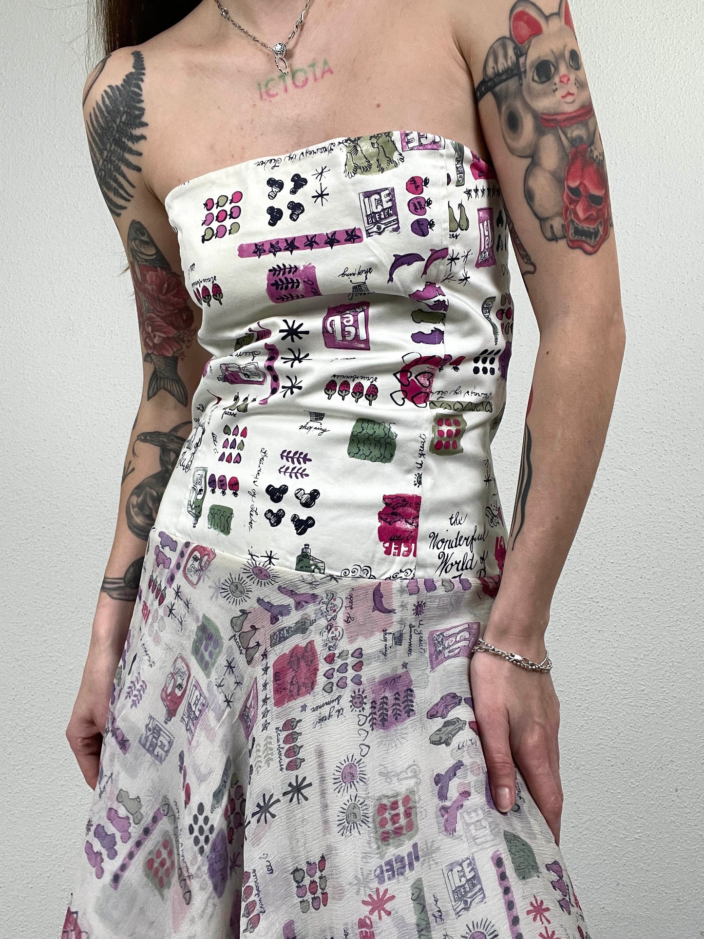 ICEBERG Vintage Print Dress