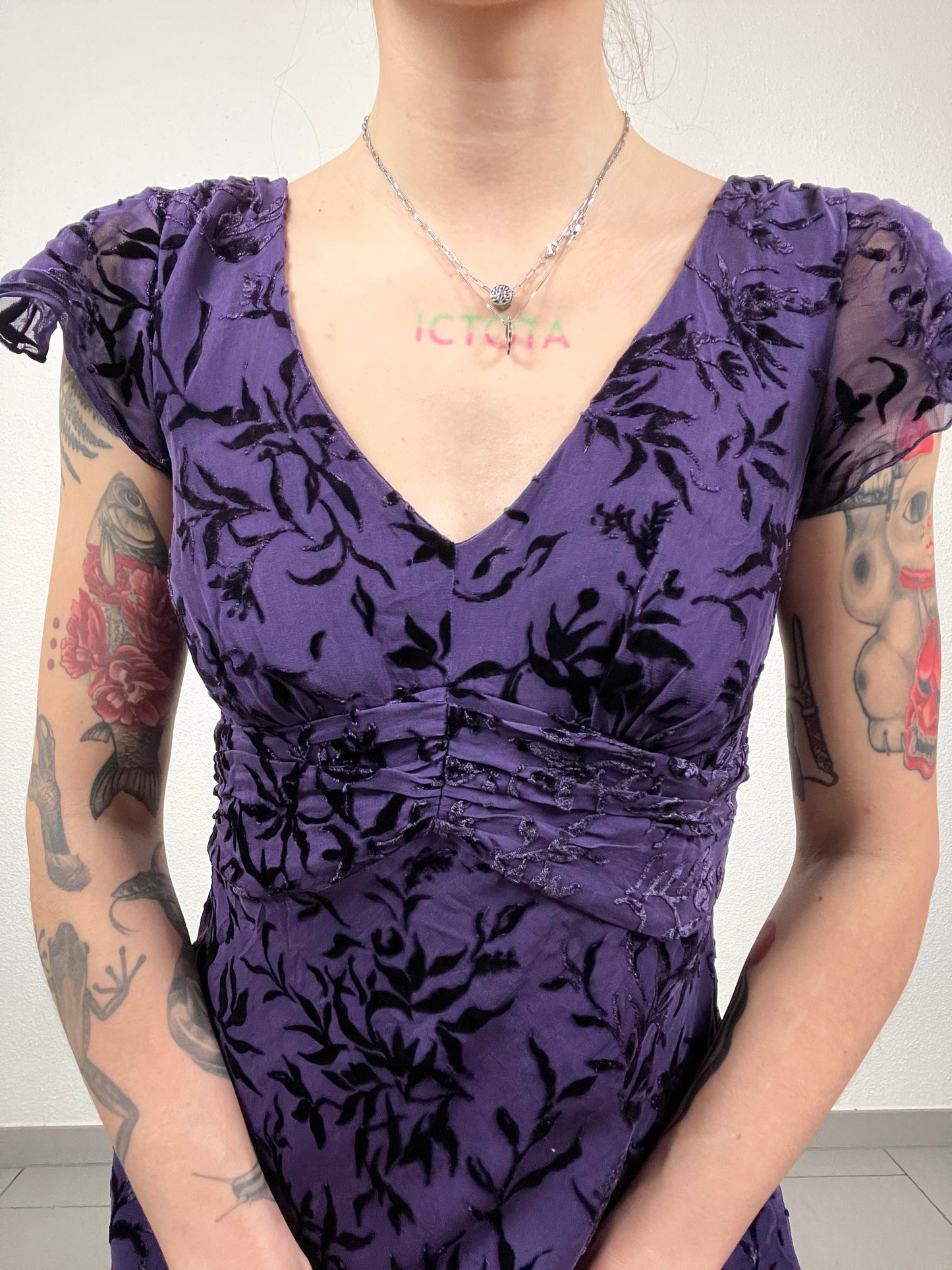 Vintage Purple Velvet Dress