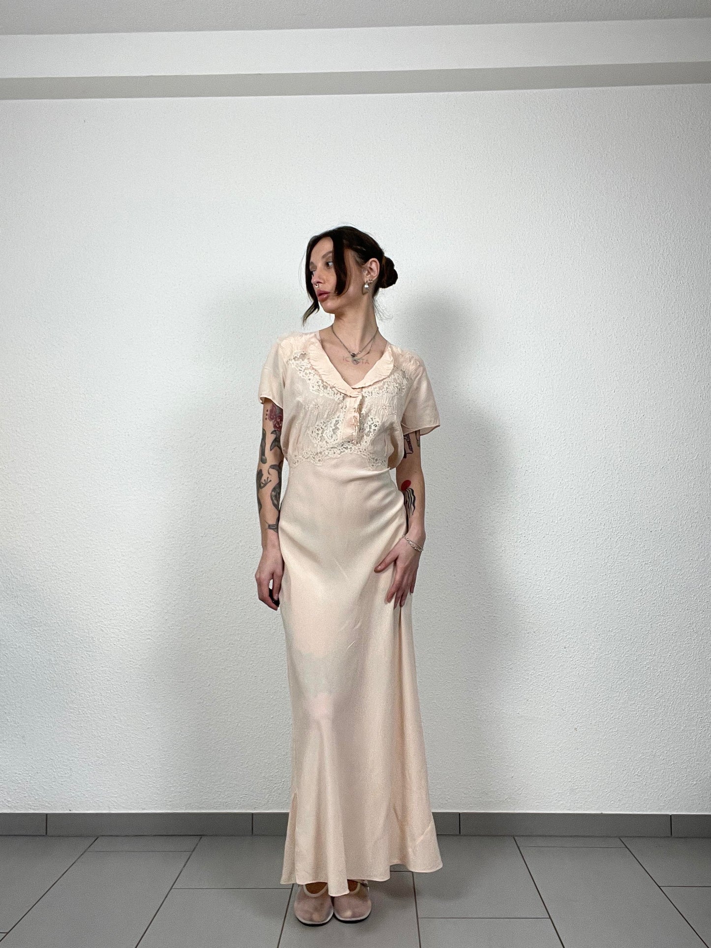 Vintage 50s Silk Dress