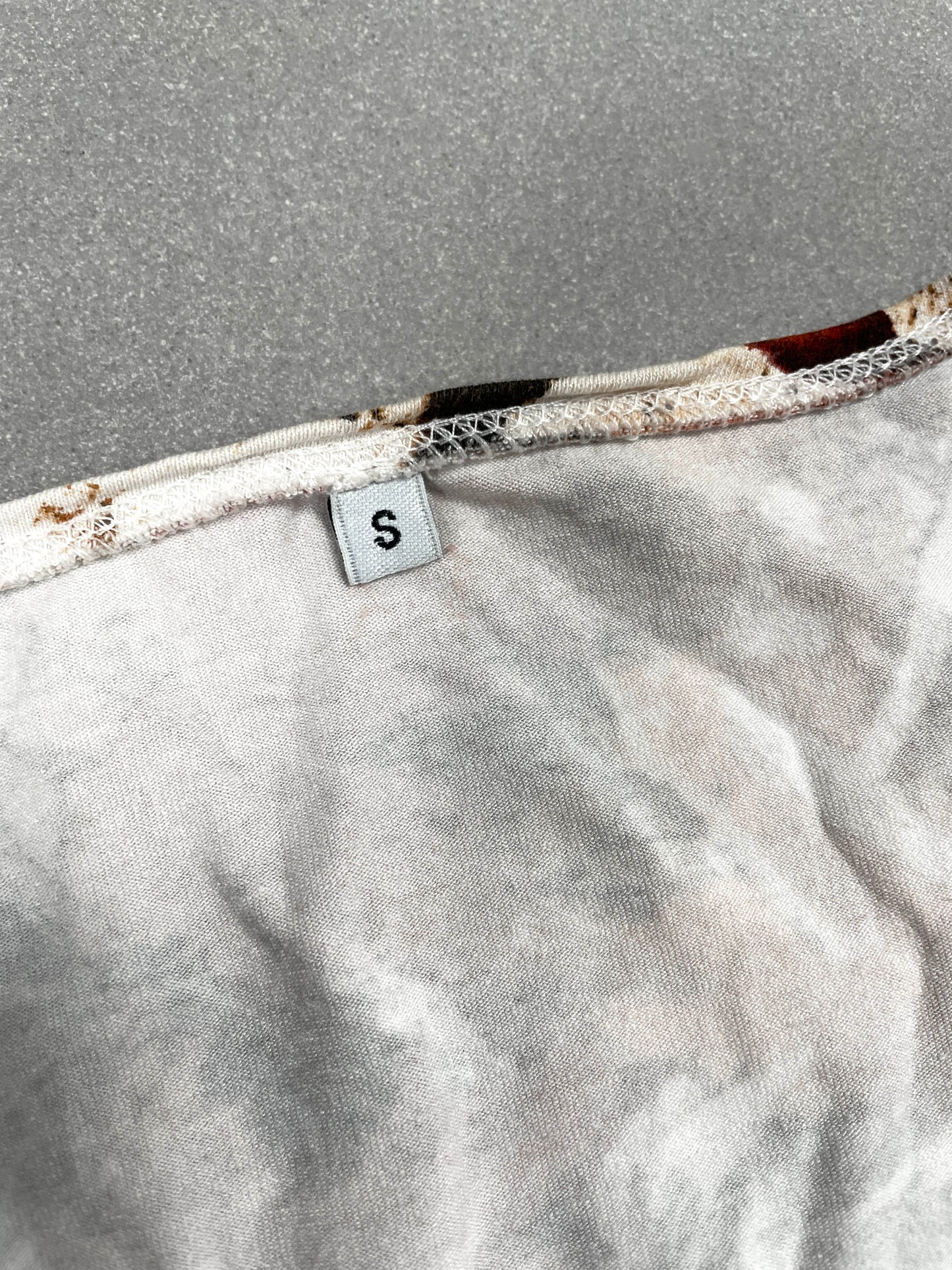 Vintage Leaf Print Top – Y2K Era