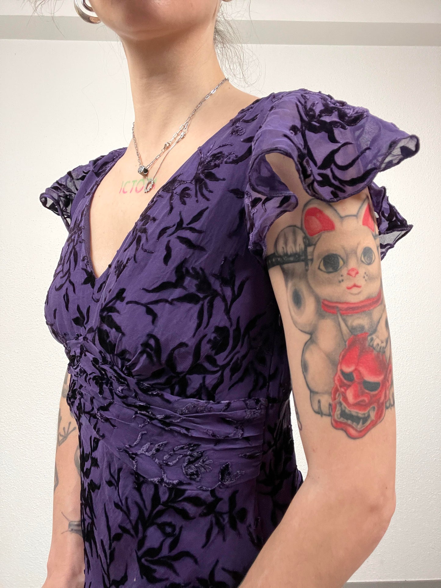 Vintage Purple Velvet Dress