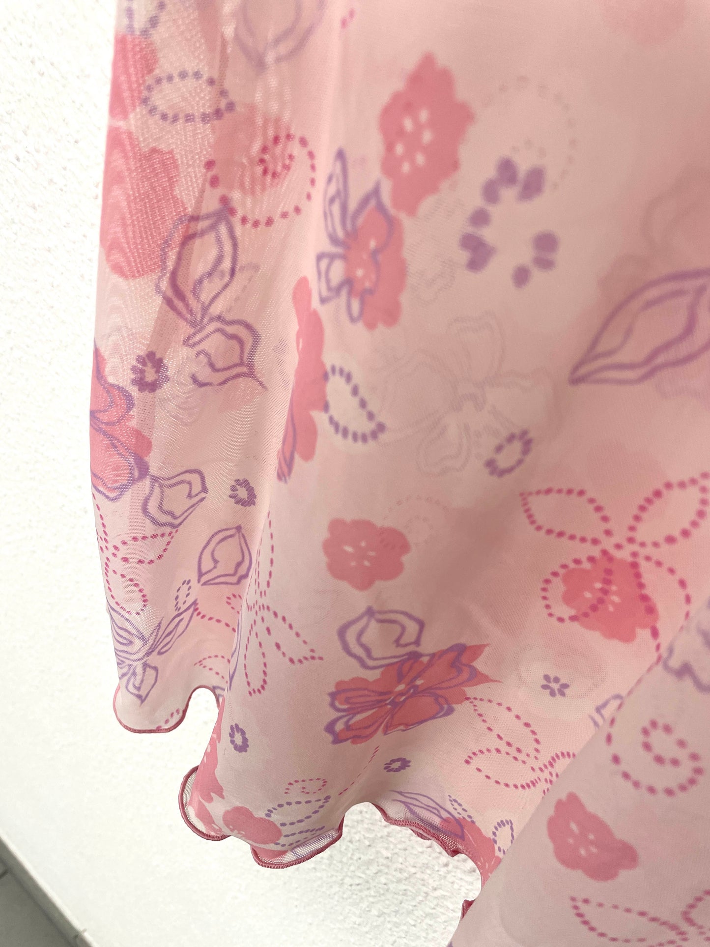 Vintage Sheer Pink Lace Cami Top