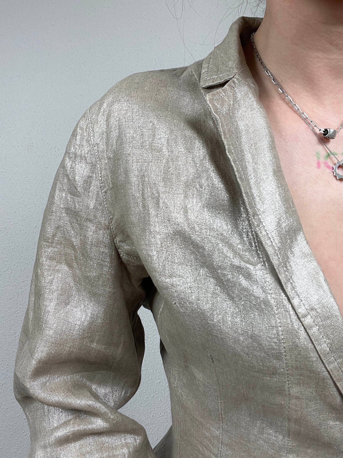 Vintage Max & Co. Shiny Linen Blouse