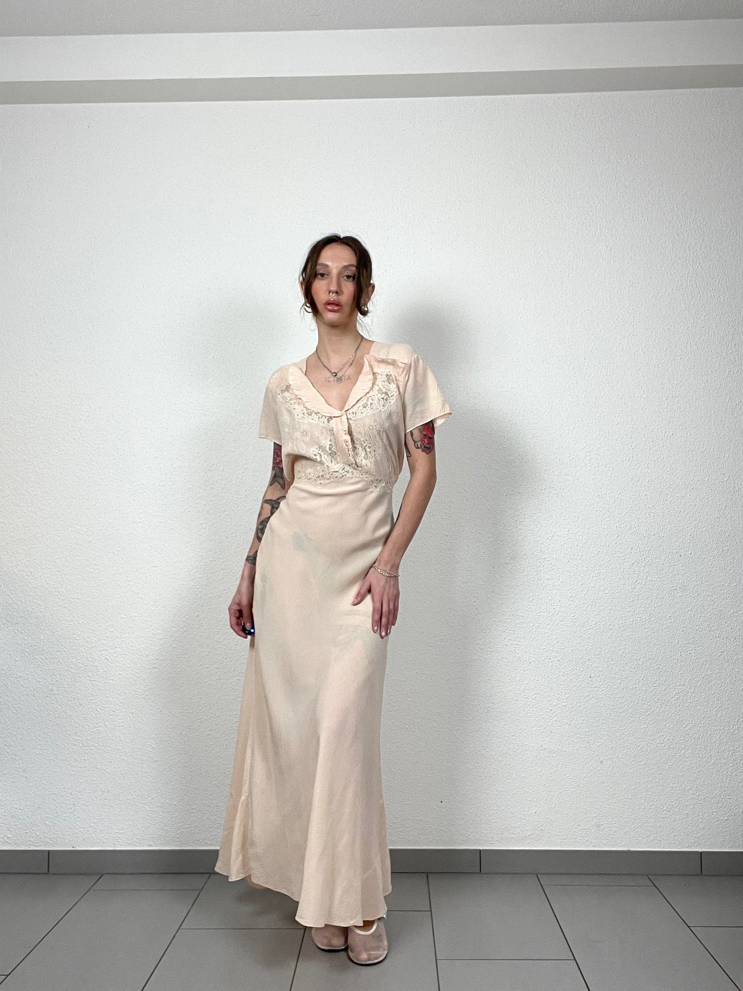 Vintage 50s Silk Dress