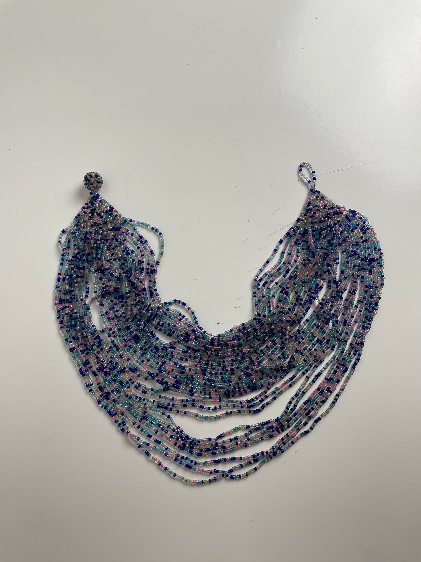 Vintage Ukrainian Multistrand Beaded Necklace