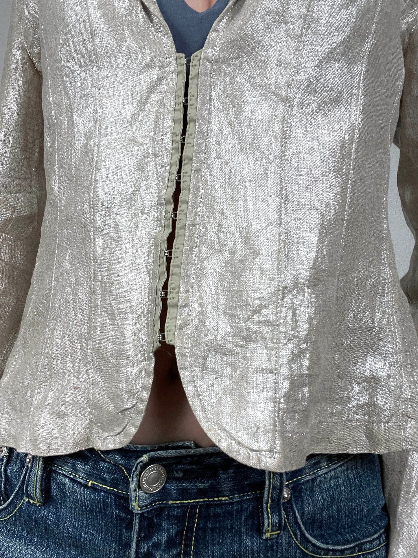 Vintage Max & Co. Shiny Linen Blouse