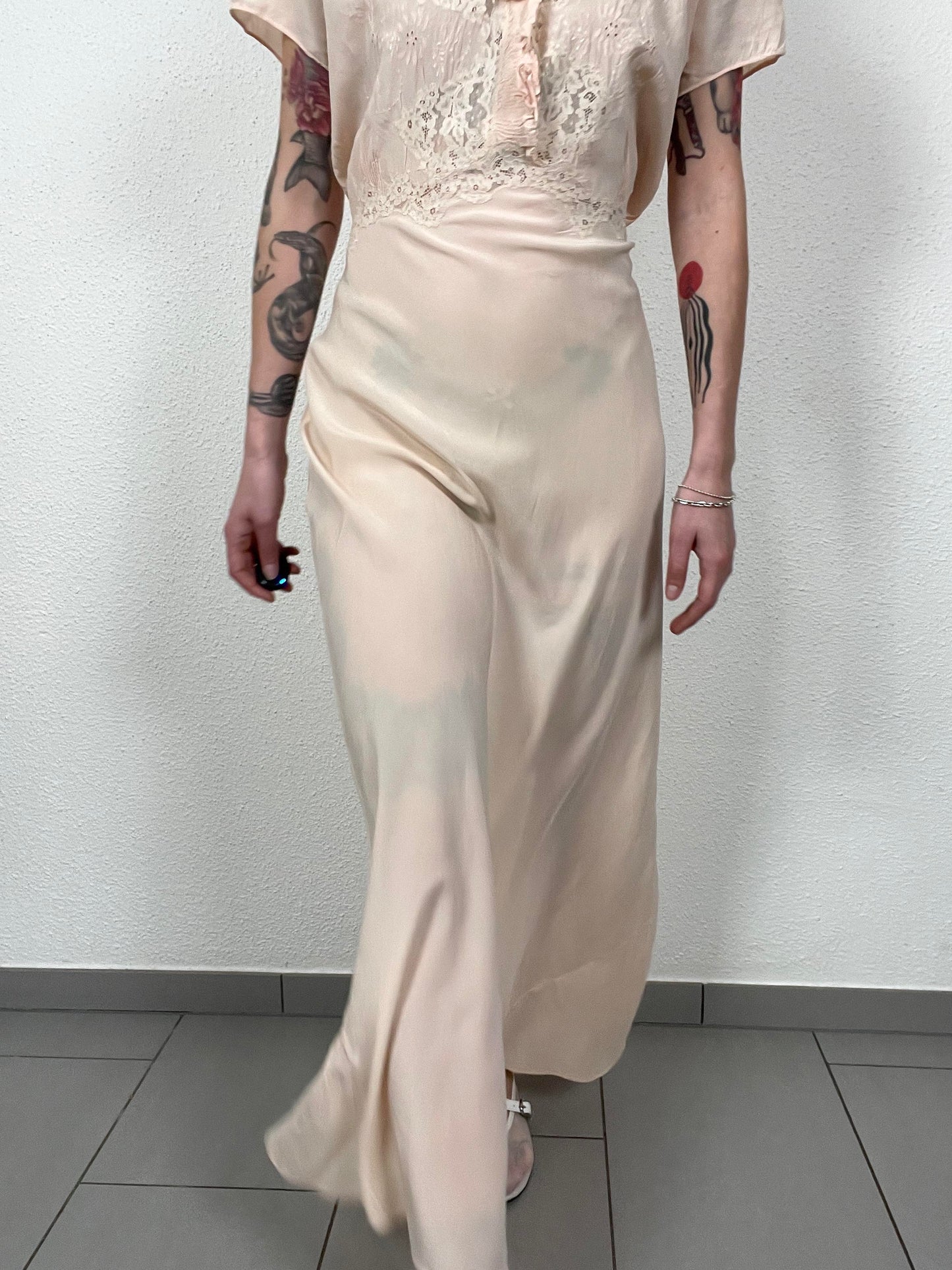 Vintage 50s Silk Dress