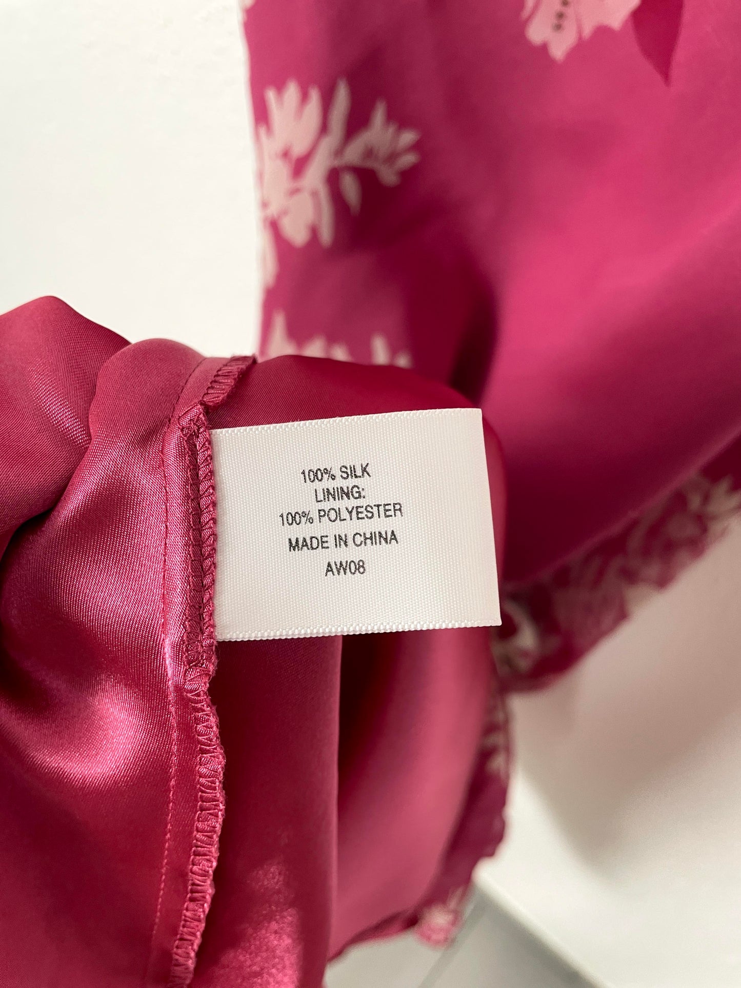 Vintage Floral Silk Dress