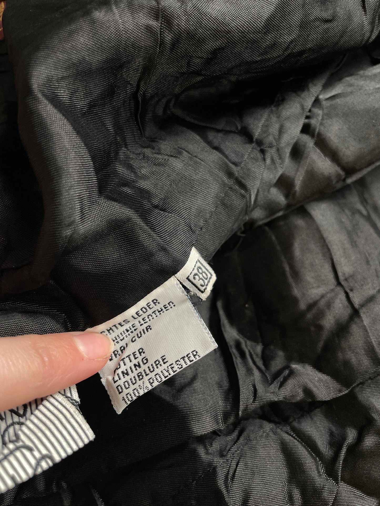 Vintage 80s leather printed oversized jacket