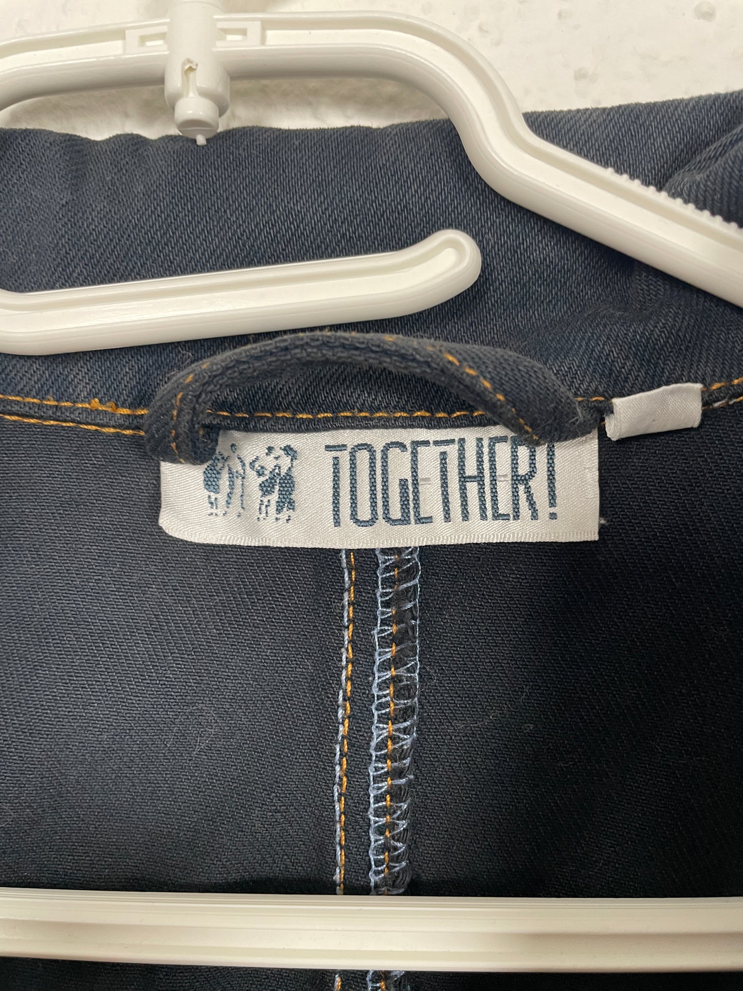 Vintage 80s Structured Denim Jacket by Together – Size 36/38