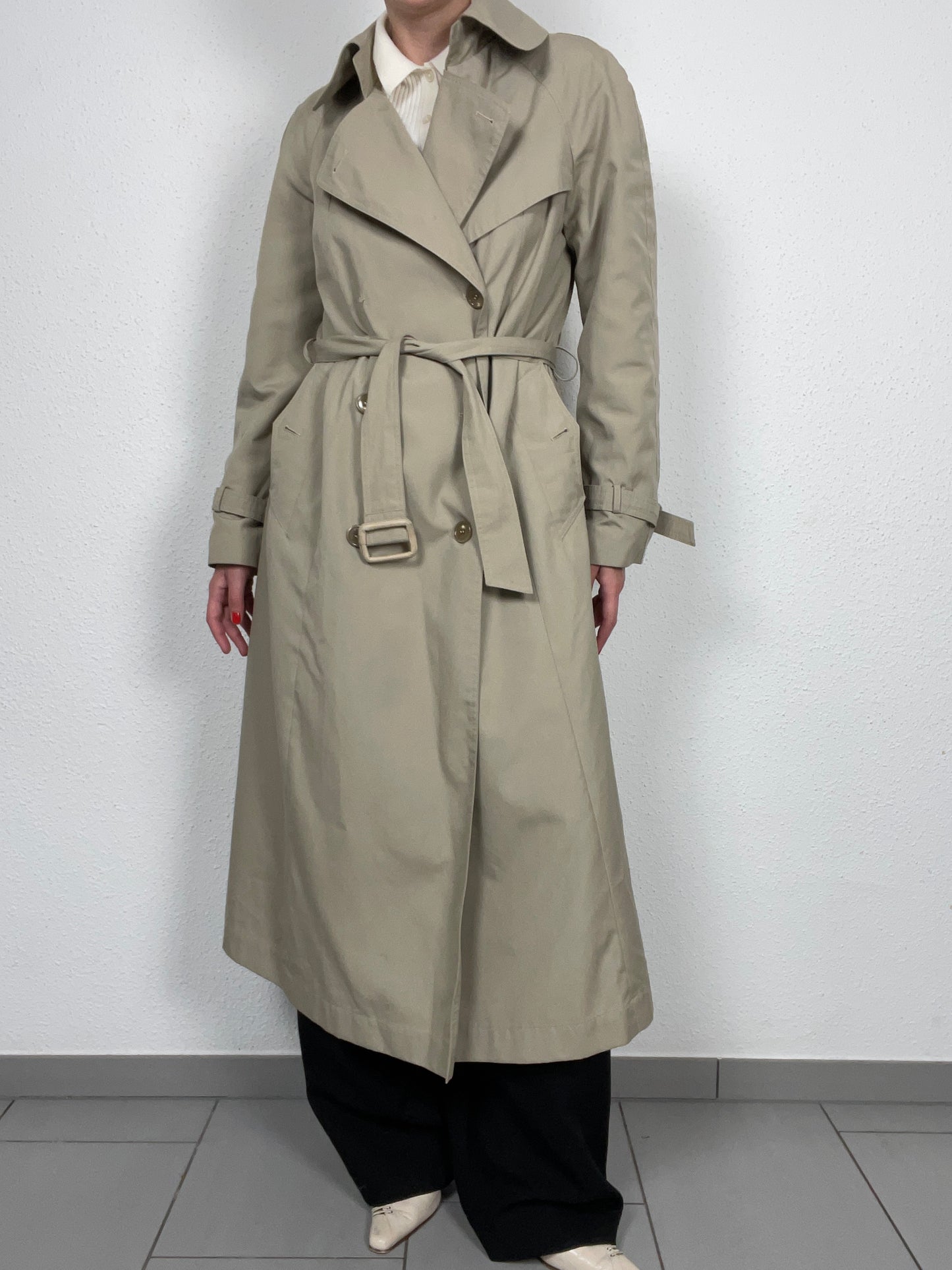 Vintage Classic Beige Trench Coat