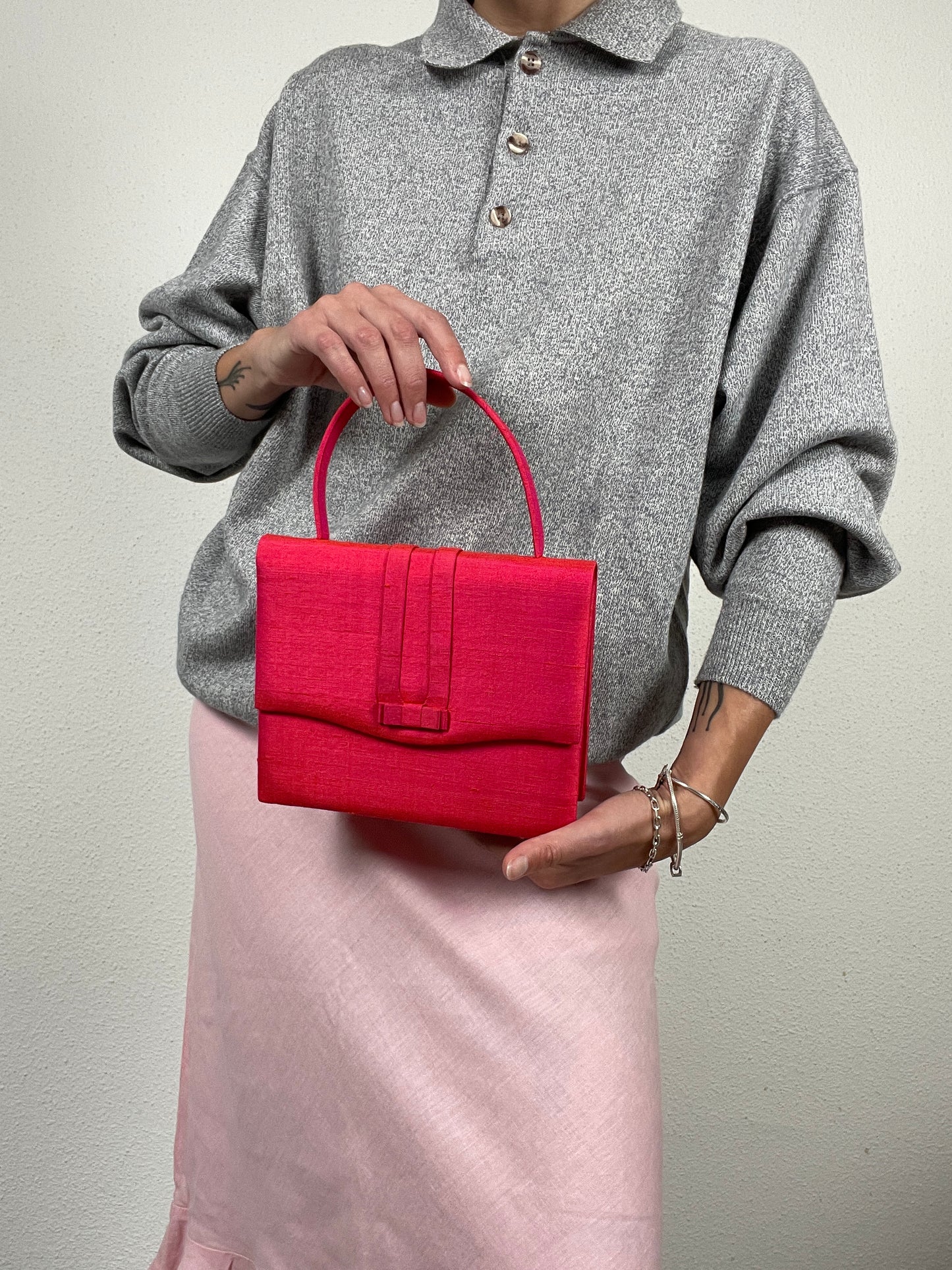 Vintage Star of Siam Pink Silk Handbag – 80s/90s