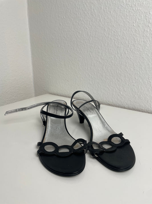 Y2K Black Circle Sandals