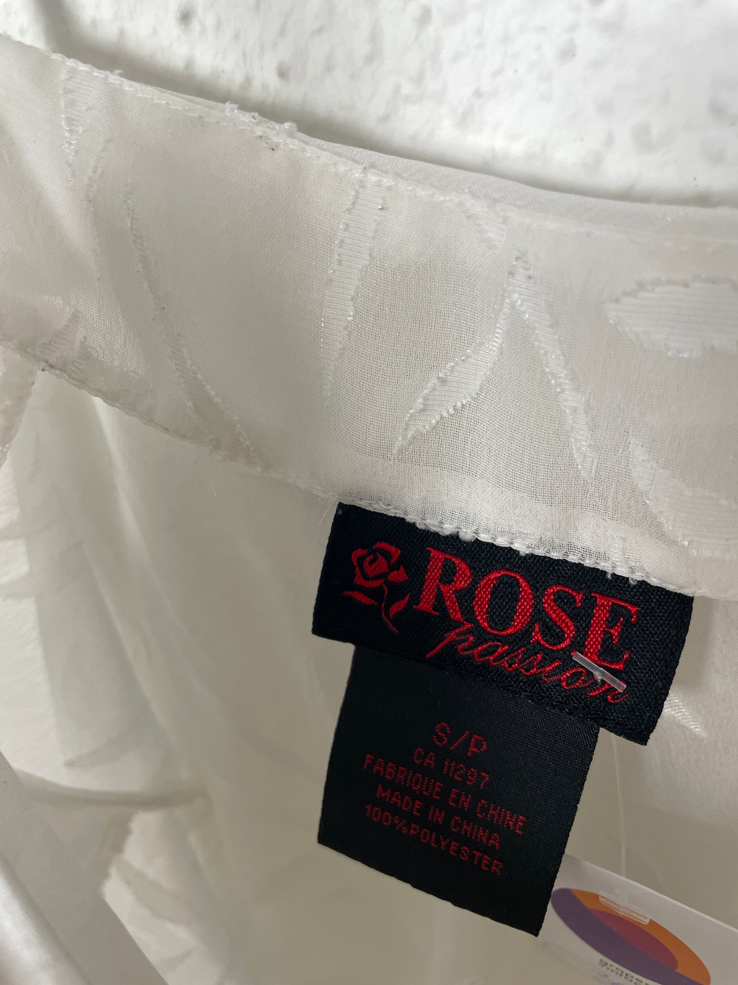 White Satin & Mesh Leaf Slip Dress