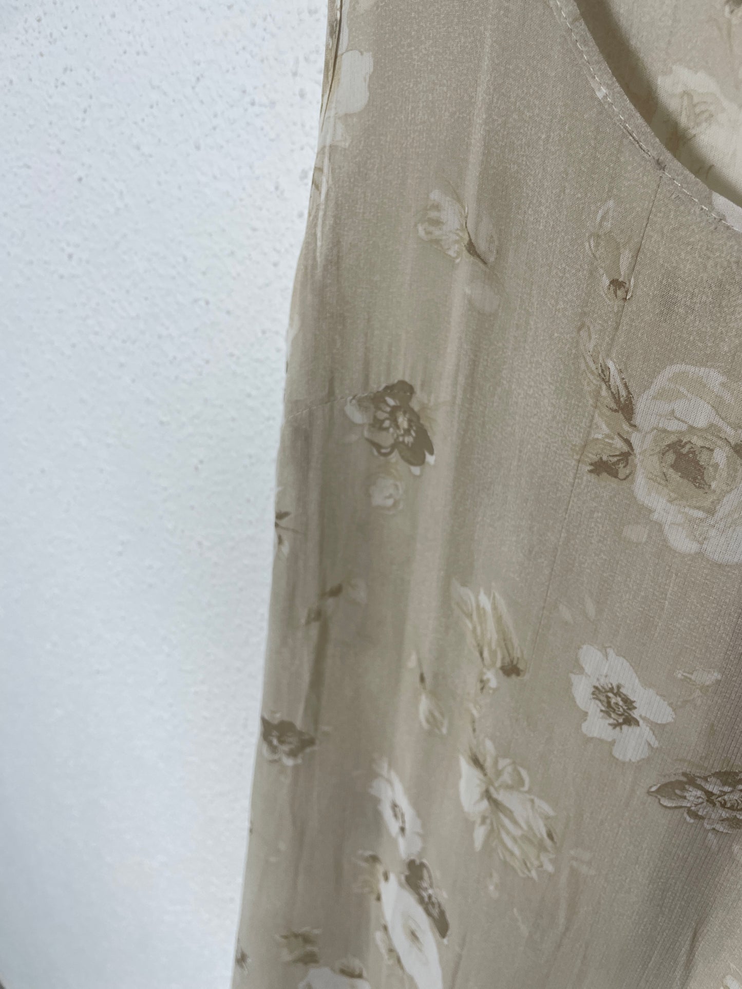 Vintage Floral Viscose Maxi Dress