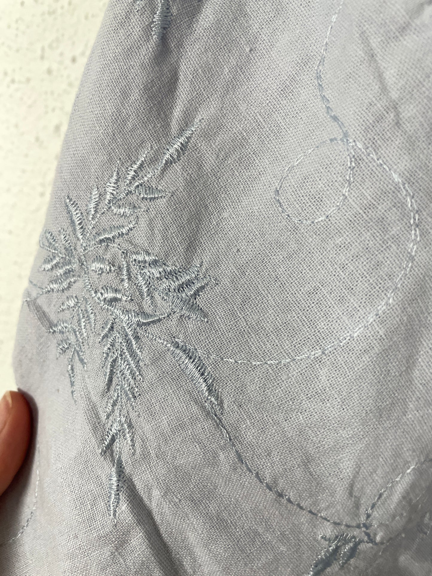 Y2K Pale Blue Embroidered Halter Top