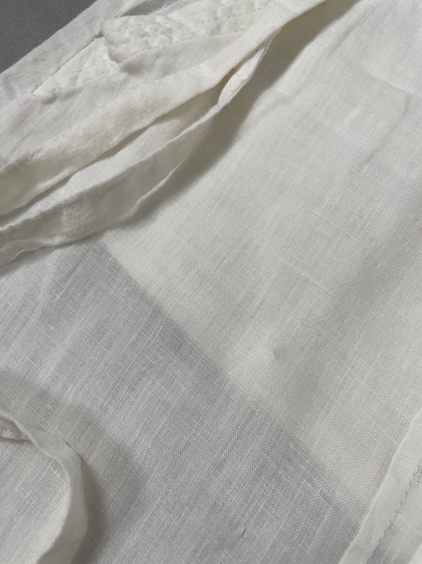 Y2K White Linen Skirt