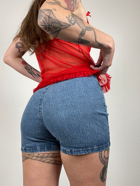 90s High Waisted Denim Shorts