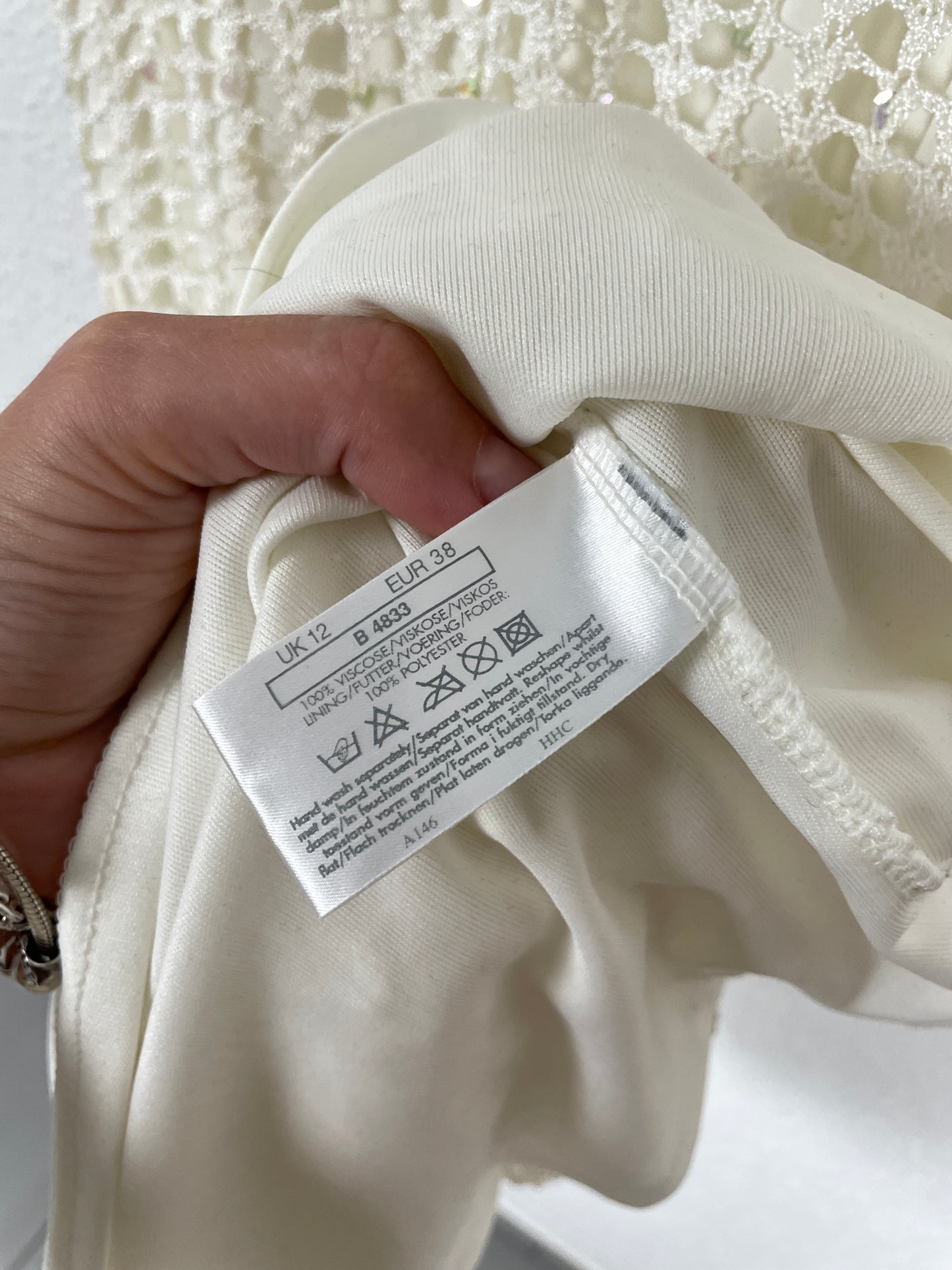 Y2K Cream Crochet Slip Dress