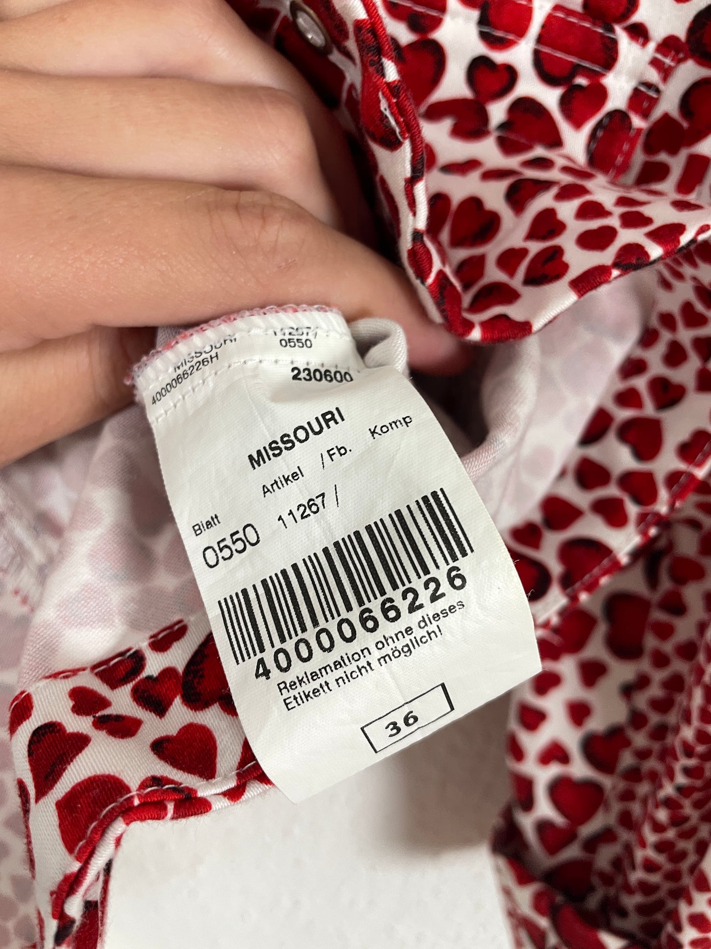 Y2K Rosner Red Heart Print Two-Piece Set