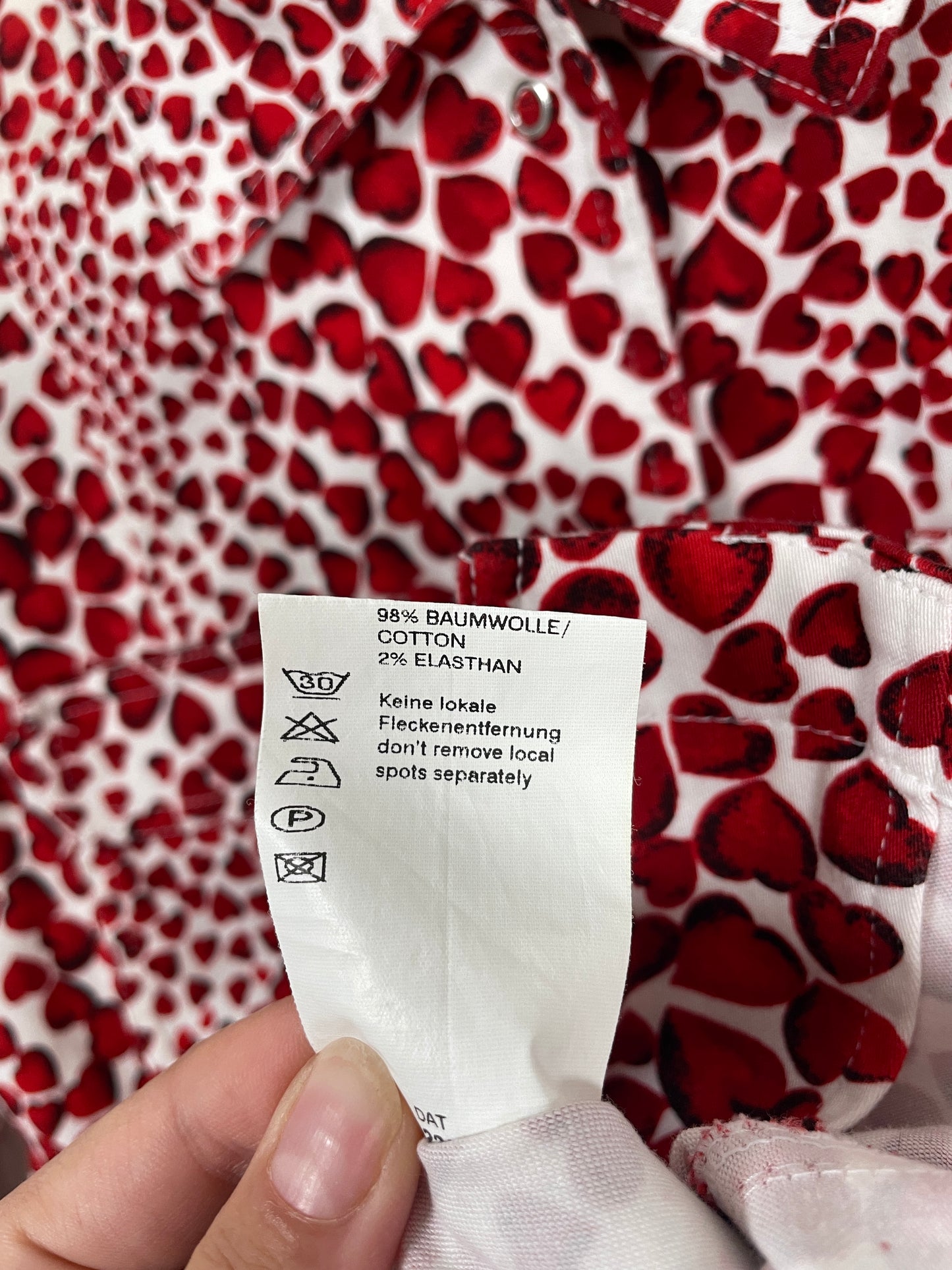Y2K Rosner Red Heart Print Two-Piece Set