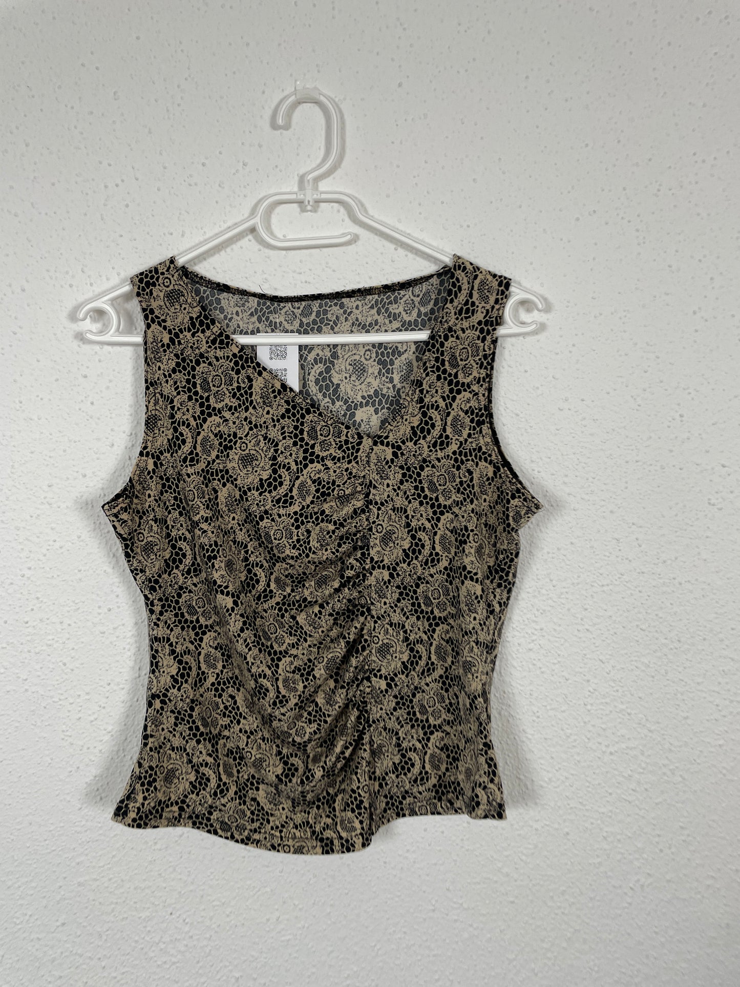 Vintage Y2K Lace Print Top